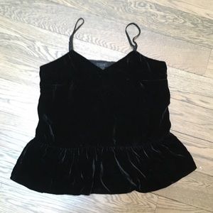 Jcrew velvet peplum top